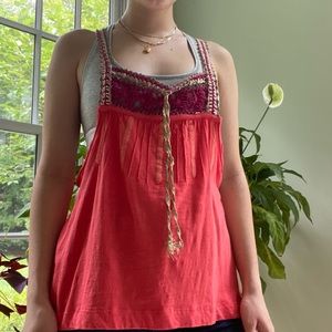 Free People Crochet Knit Tank